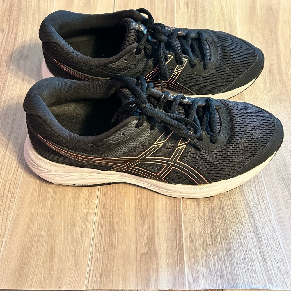 ASICS Black Mesh Running Shoes